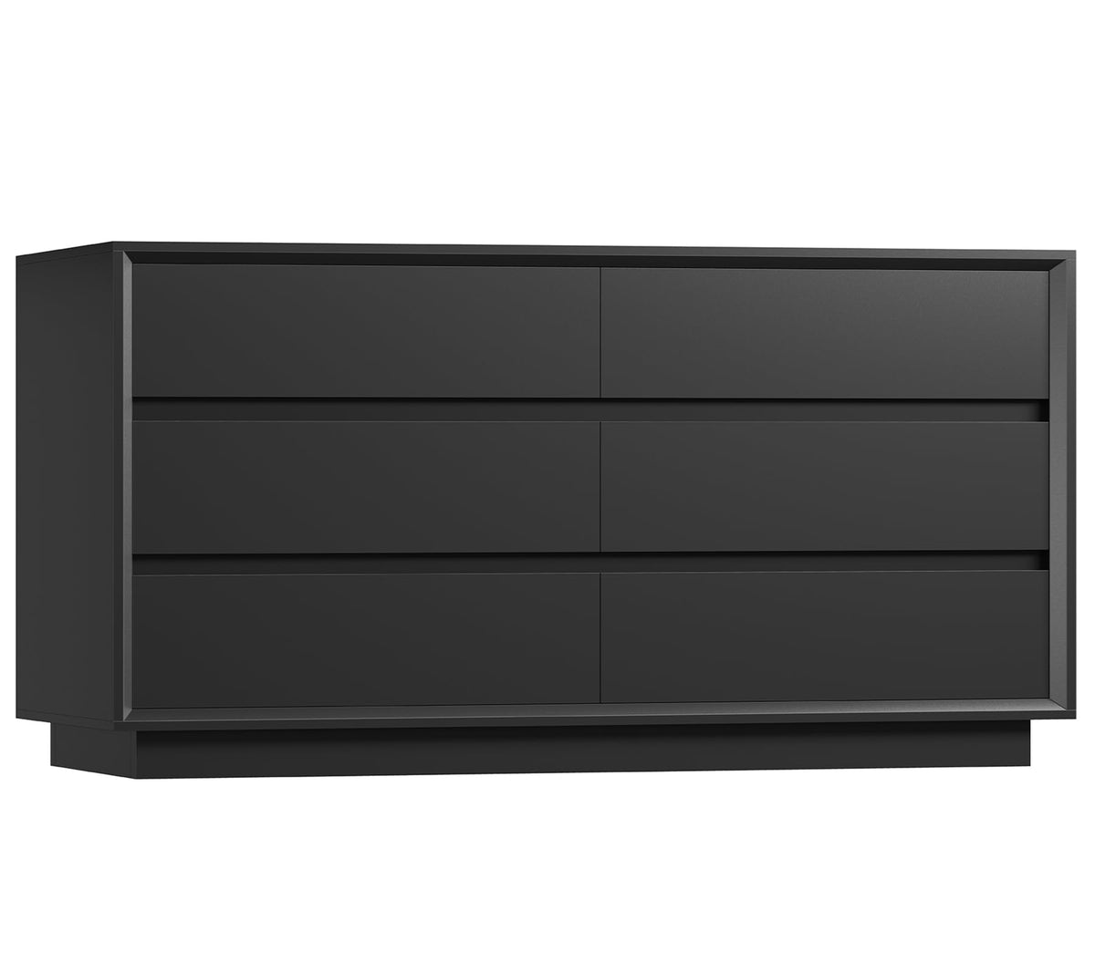 Black 6 Drawer Wood Dresser G417047