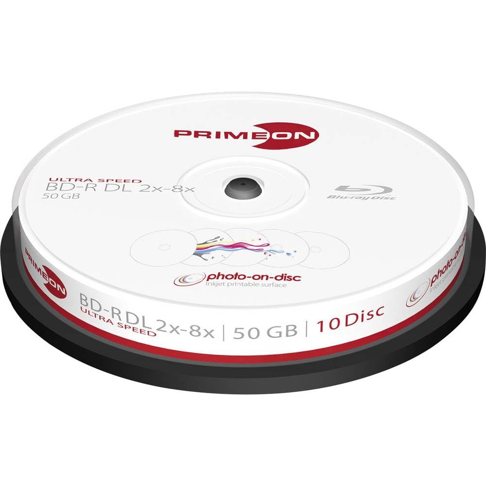 BD-R DL 50GB 2-8x 10 Disc Inkjet Printable L7508