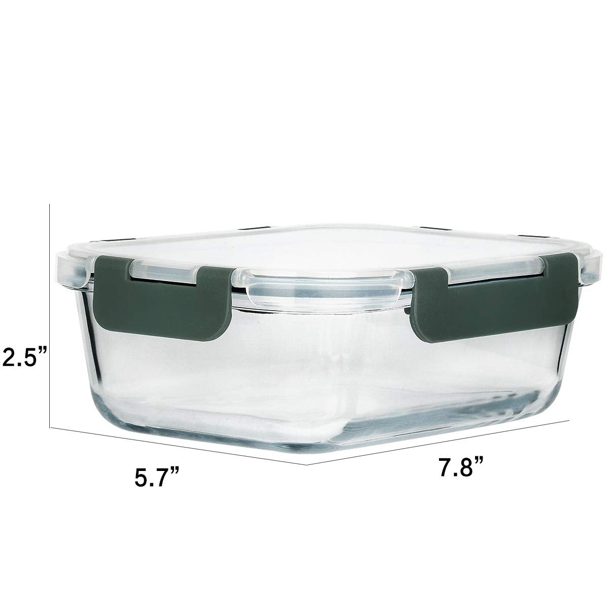 30 oz Glass Food Storage Containers with Lids Y98584