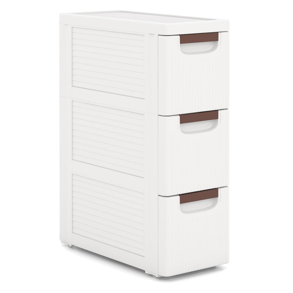 3 Drawer Narrow Rolling Storage Cart with 4 Wheels R1903