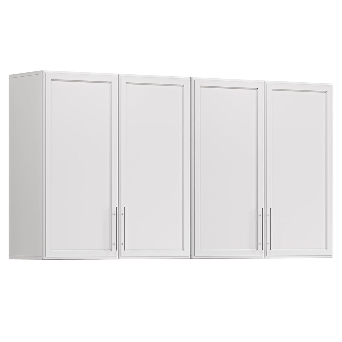 60" W White Laundry Room Wall Cabinets with Adjustable Shelf D8902