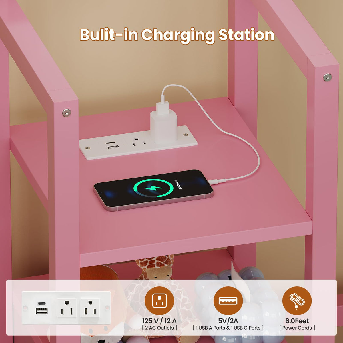 Triple Bunk Bed Twin Over Twin with Storage A5722