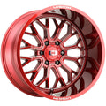 20x9 5x5.5" +12mm Red/Milled Wheel Rim Z553