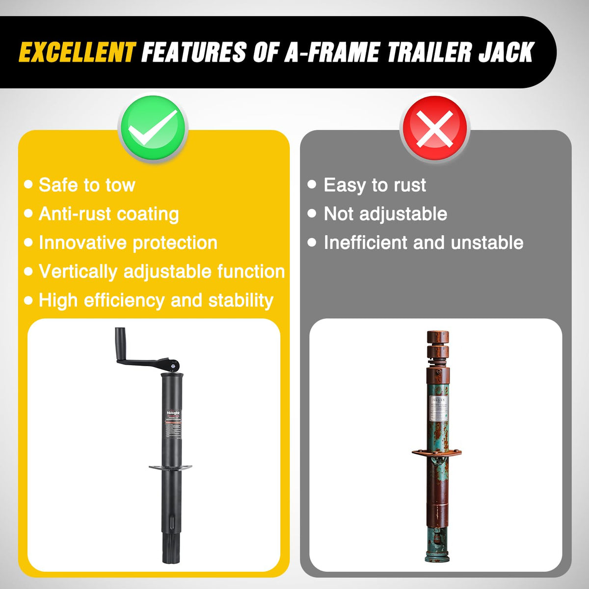 5000 lbs A-Frame Trailer Tongue Jack Q19584