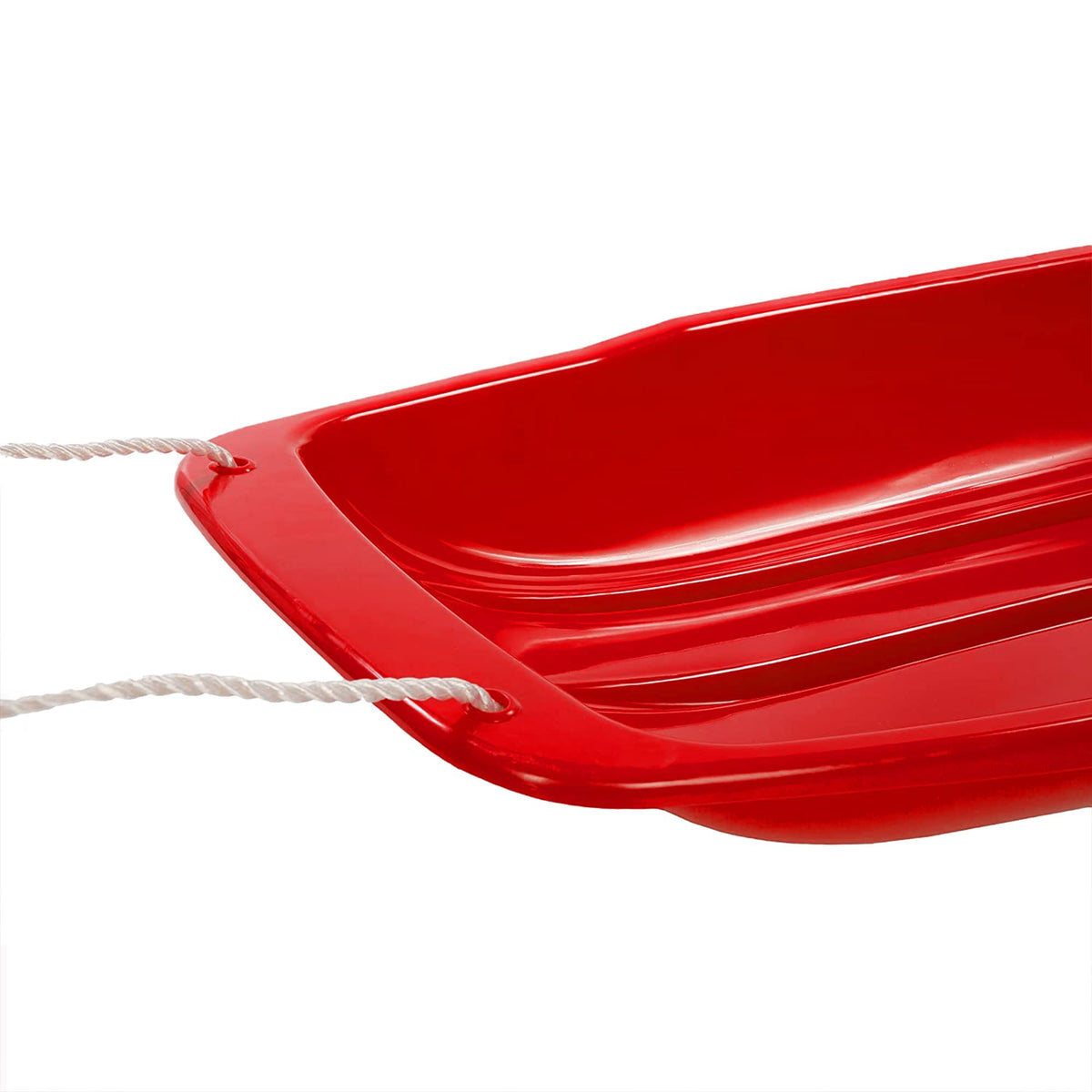 48 Inch Plastic Snow Toboggan Sled with Pull Rope Y58130