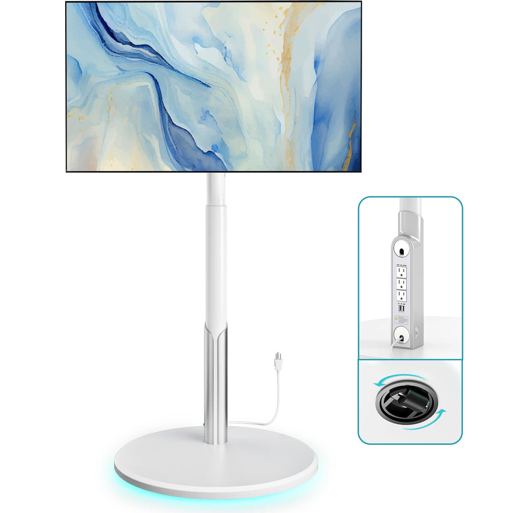 Mobile TV Stand with Power Outlet, Rolling TV Cart for 27-70 Inch, Height Adjustment, Holds up to 88lbs Z695890