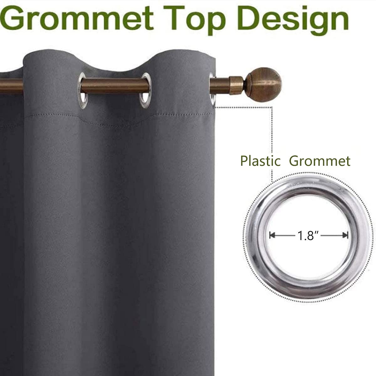 Blackout Door Curtain 34" W X 80" L C1460