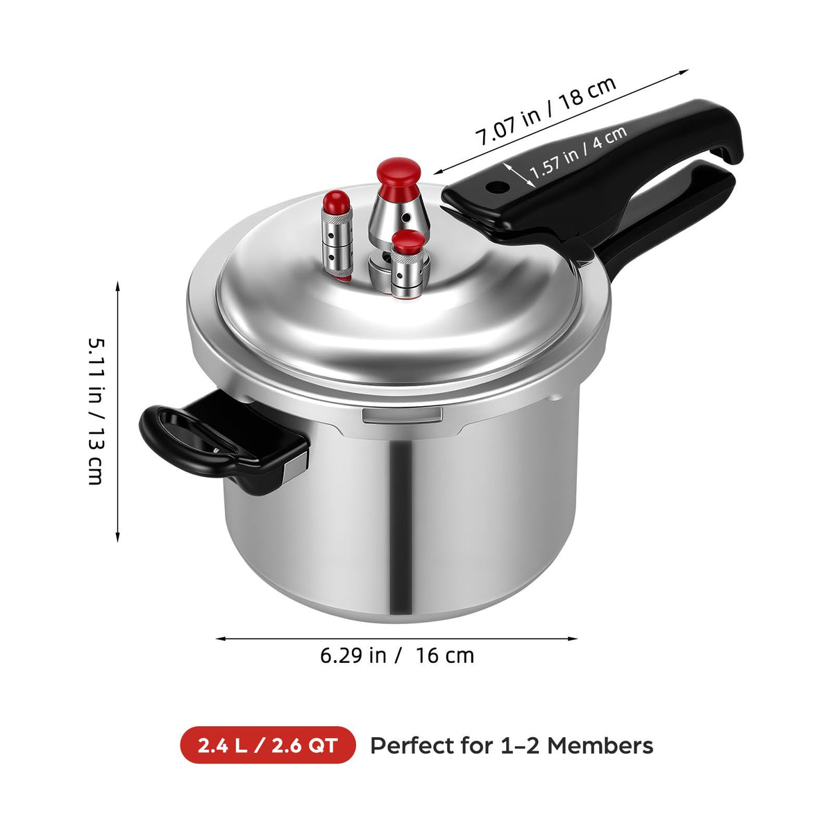 2 Liter Aluminum Alloy Pressure Cooker C628