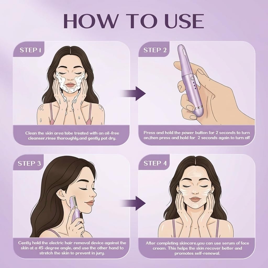 Lavender Purple Facial Razor T55962