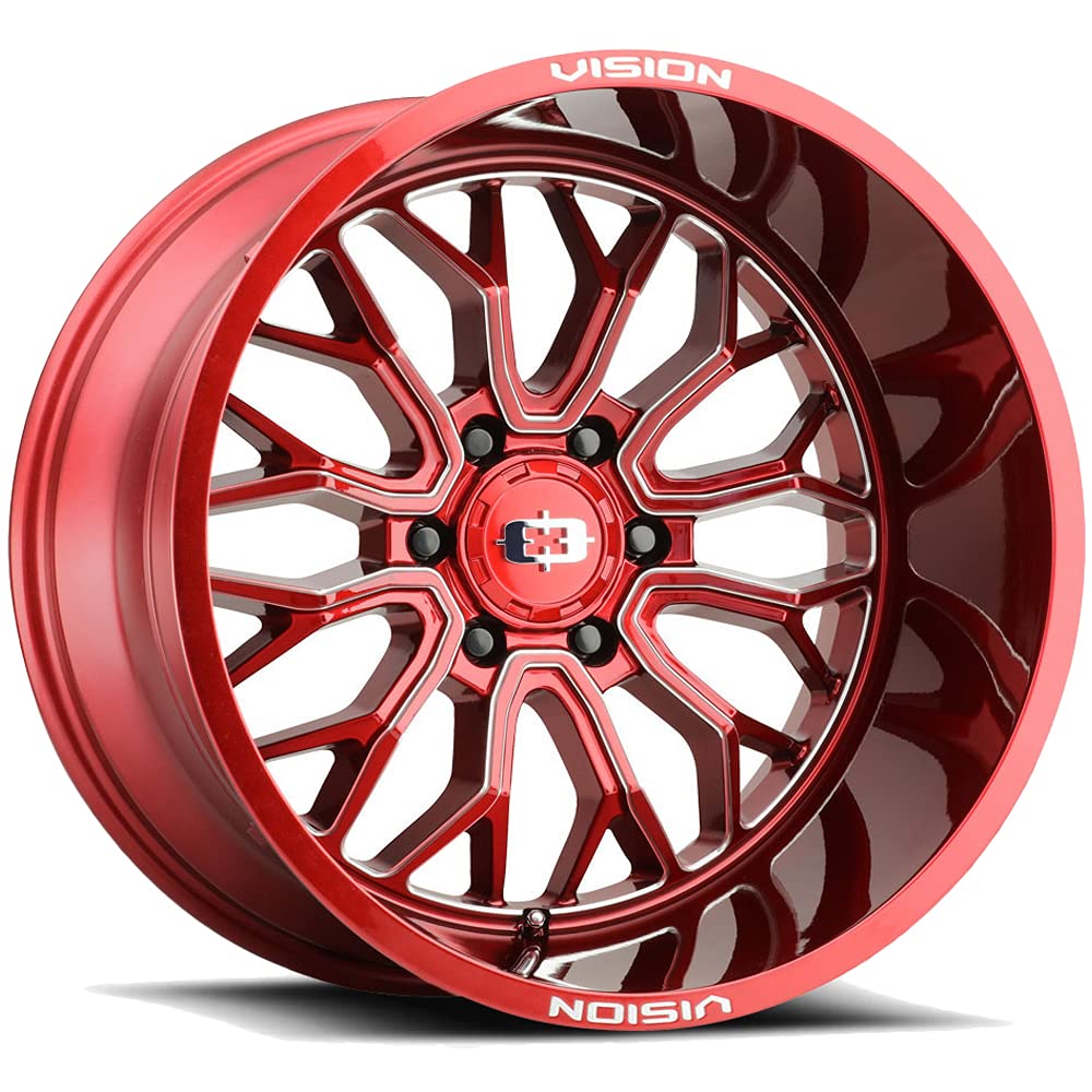 20x9 5x5.5" +12mm Red/Milled Wheel Rim Z553