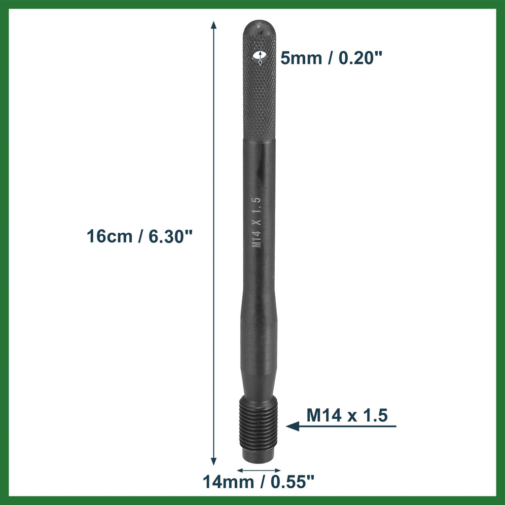 2pcs Black Carbon Steel Wheel Hangers Alignment Pin M14x1.5 D41826