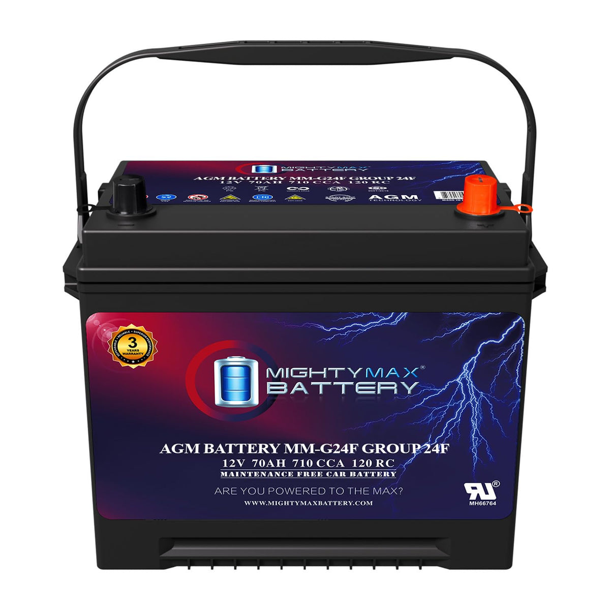 12V 70Ah AGM Replacement Battery R1316
