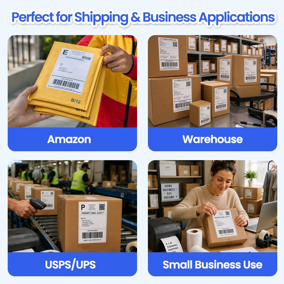 4x6 Thermal Shipping Labels Roll, 900 Labels V42618