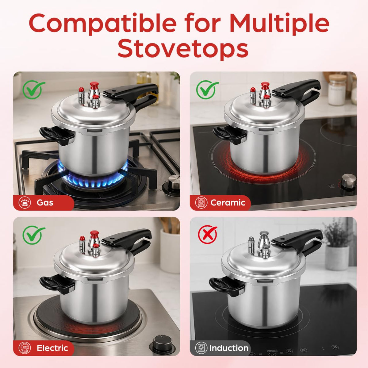 2L Aluminum Stovetop Pressure Cooker J387829
