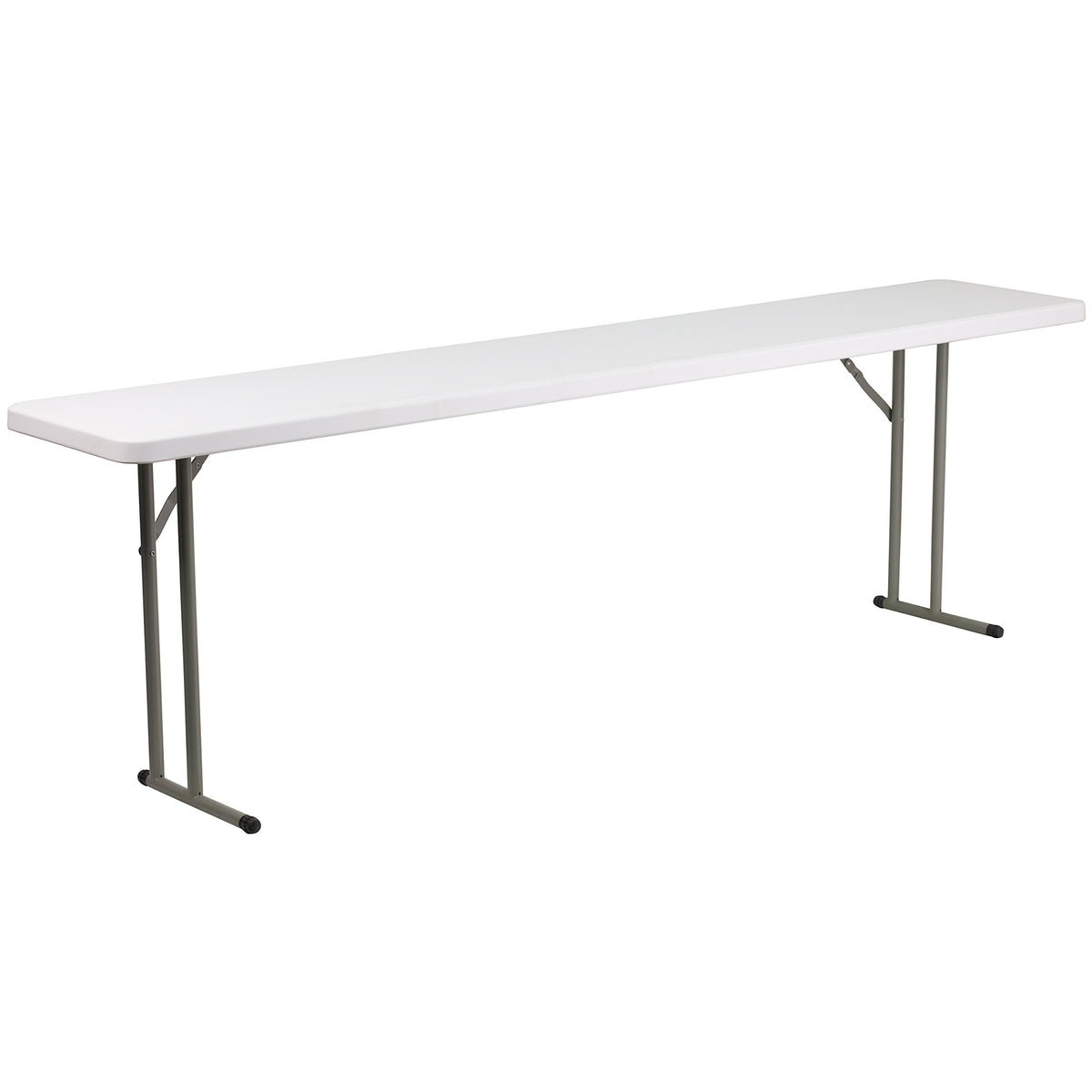 8-Foot White Plastic Folding Training Table Y2622