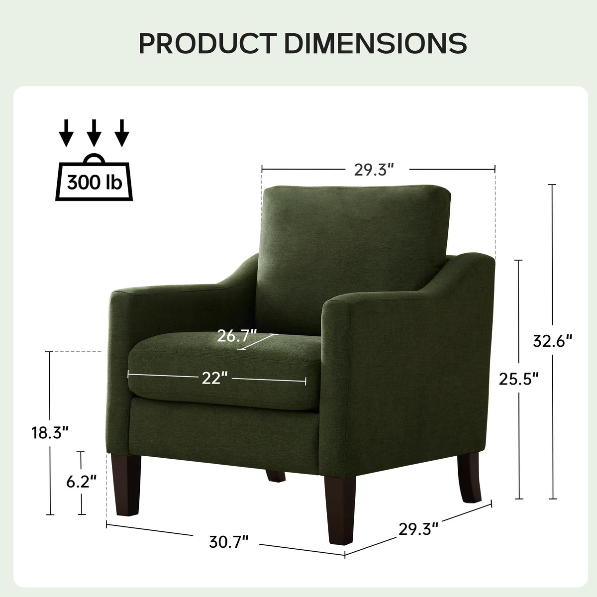 Accent Chairs Set of 2 Green N20084