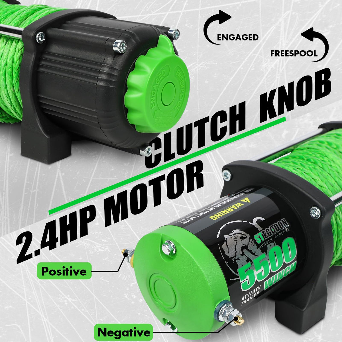 12V Electric Winch with Synthetic Rope and Wireless Remote C69580