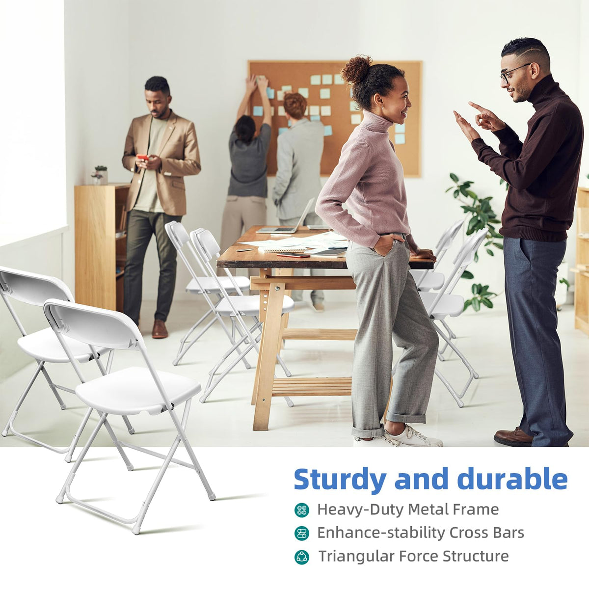 White Folding Chairs B180