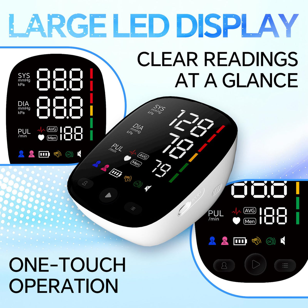 Electronic Blood Pressure Monitor with 9~17 inch Cuff C65808