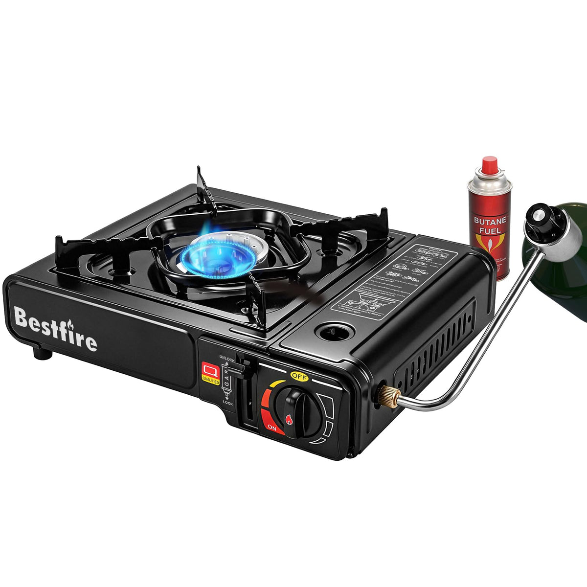 Portable Dual Fuel Single Burner Camping Stove R127