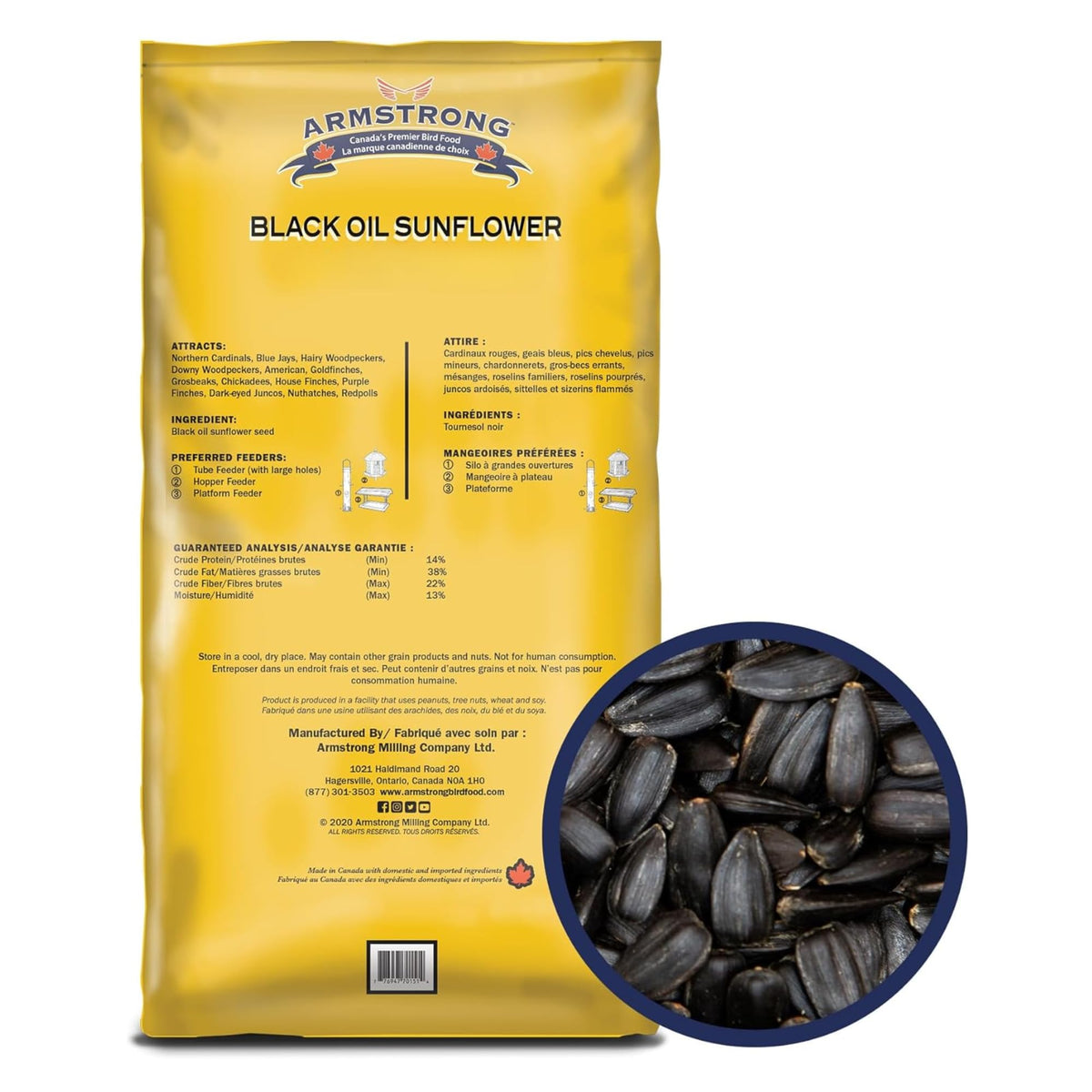 Black Oil Sunflower Bird Seed 25 Pounds K947645