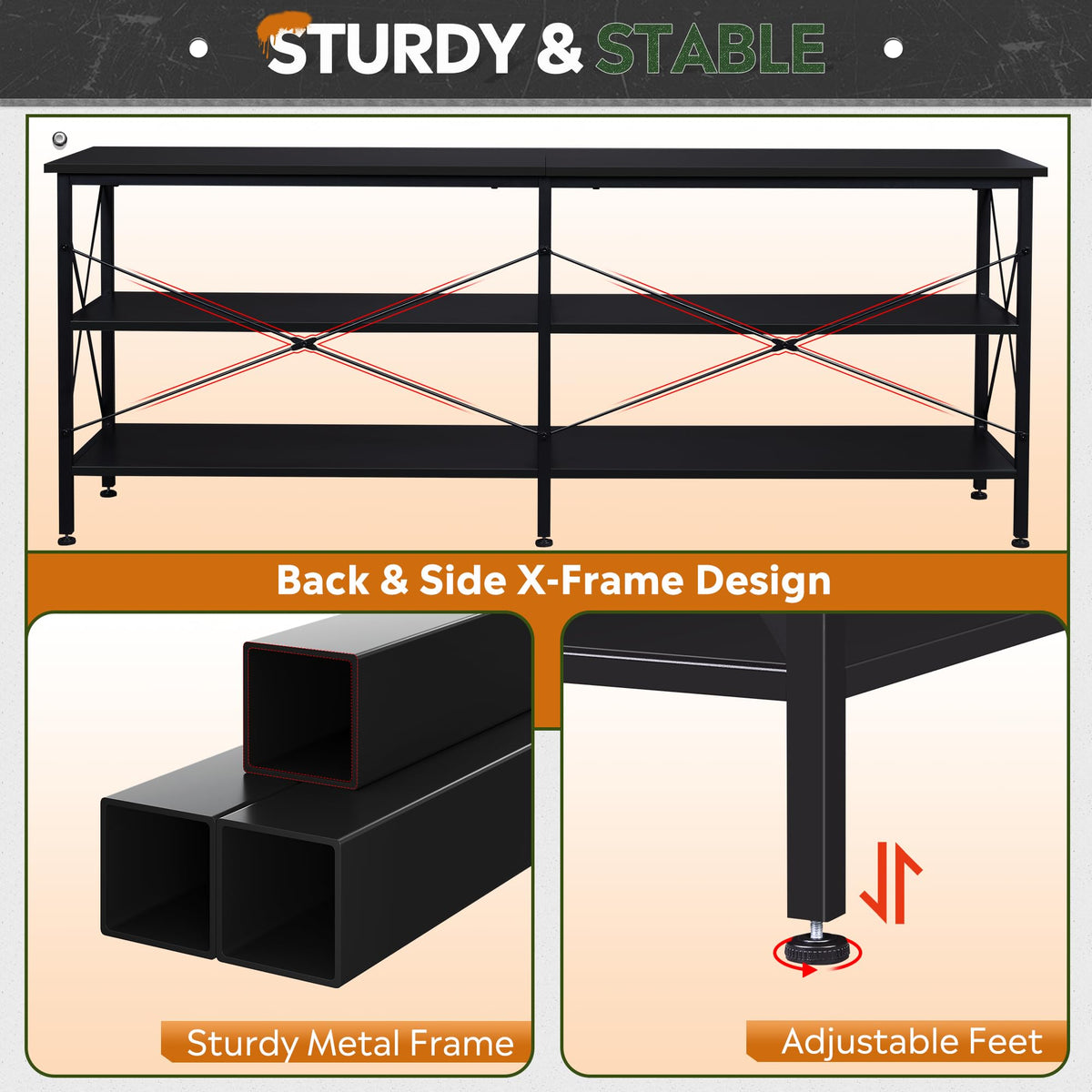 Black TV Stand up to 70 Inch M239