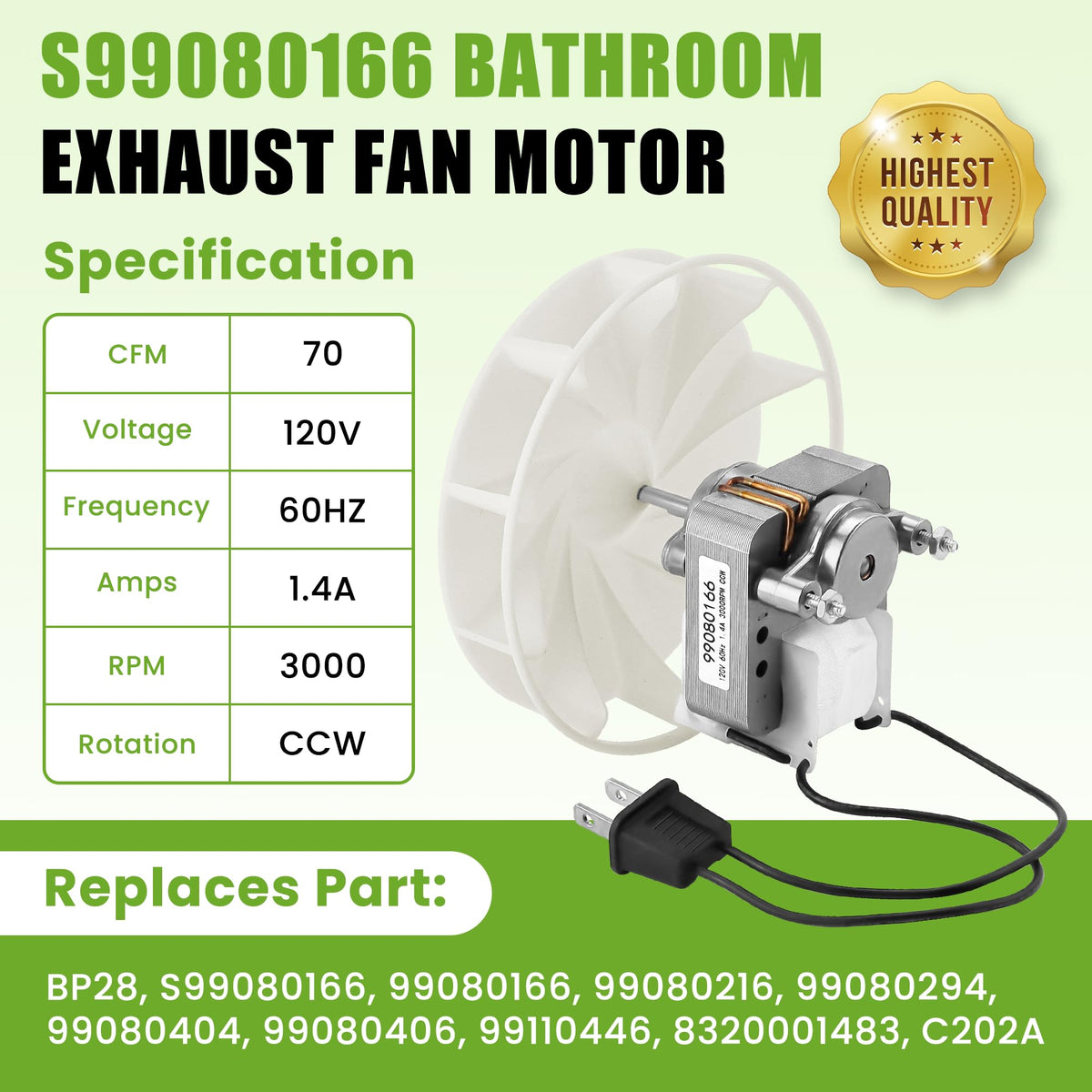 Bath Fan Motor V5813