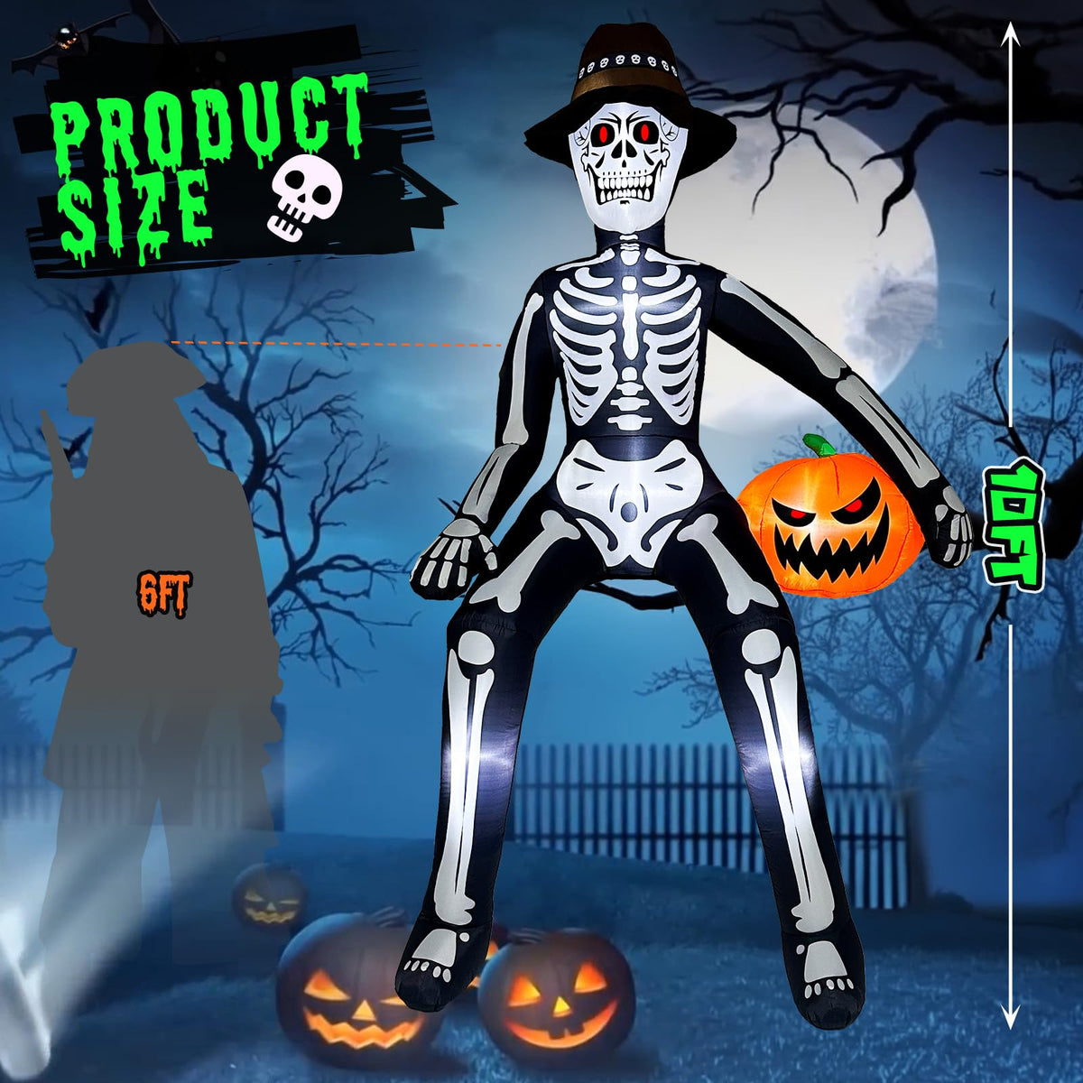 Giant Sitting Skeleton Inflatable Q57581