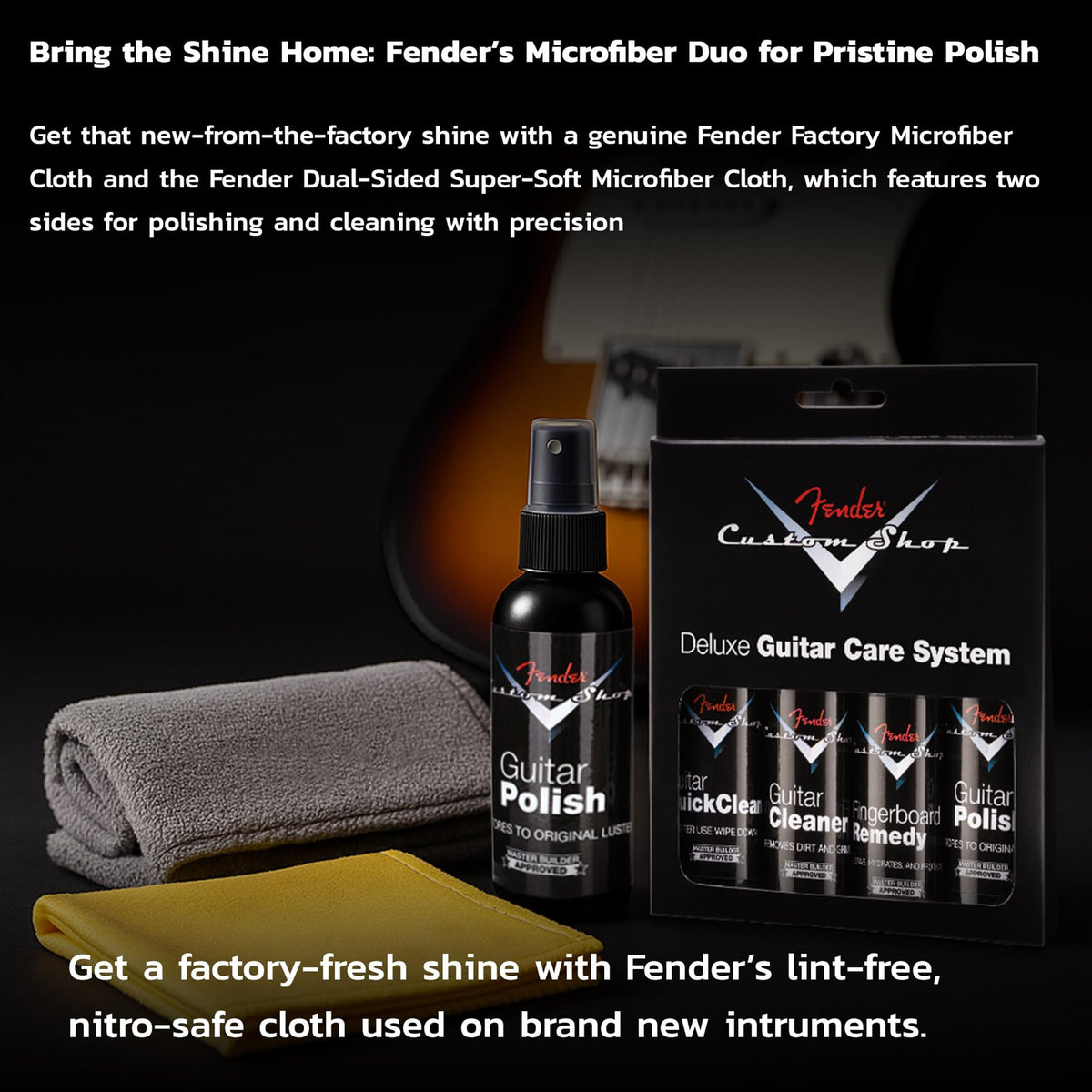 Guitar Care Kit with Microfiber Cloth S77692
