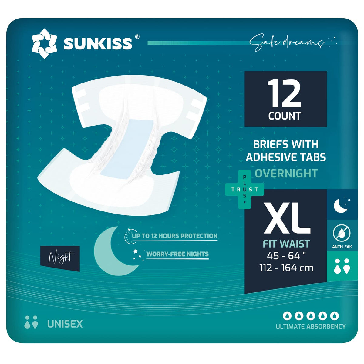 Adult Diapers XLarge 12 Count & Booster Pads 26 Count F66741