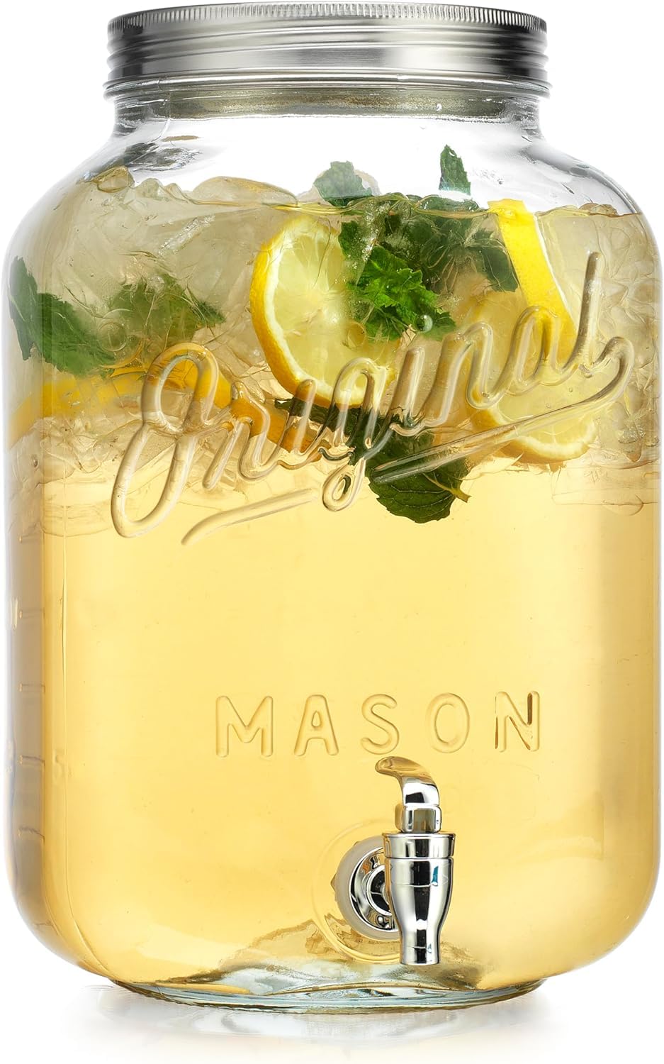 2 Gallon Glass Drink Dispenser with Spigot X423