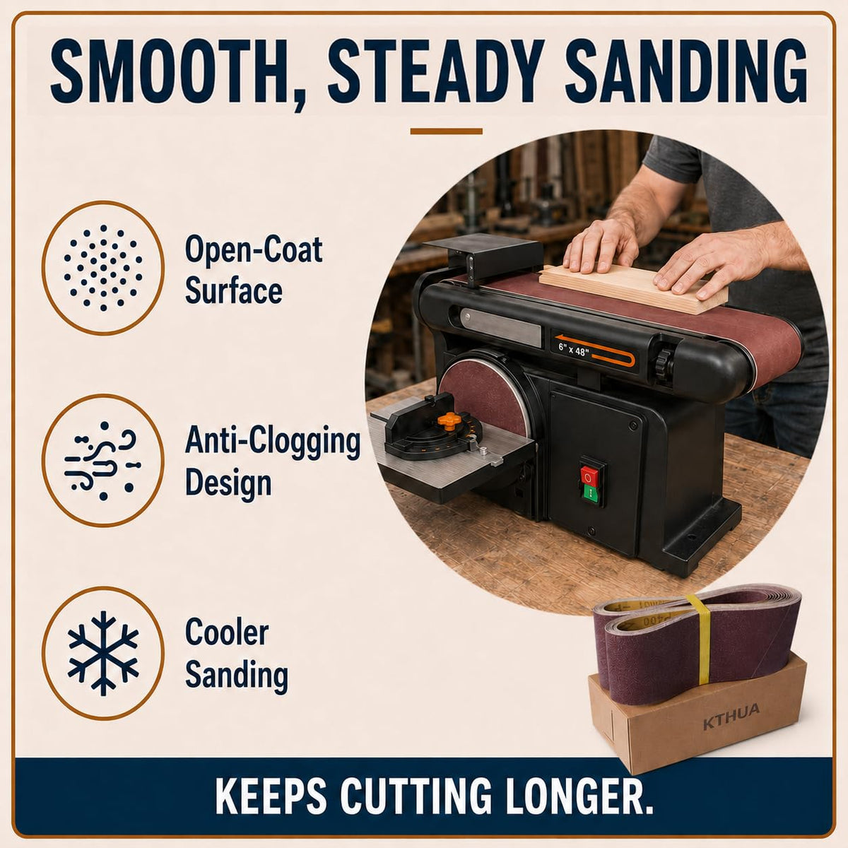 4x36 Aluminum Oxide Sanding Belts, 12 Pack Y469930