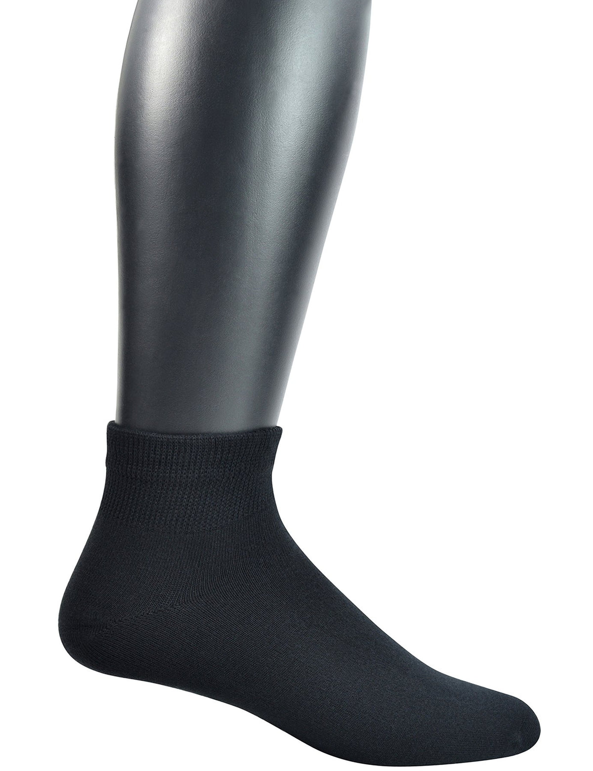 Men's 5 Pairs Non-binding Flat-Knit Ankle Socks with Seamless Toe D468