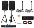 12" PA Speaker Pair Karaoke Bundle with Amp E910138
