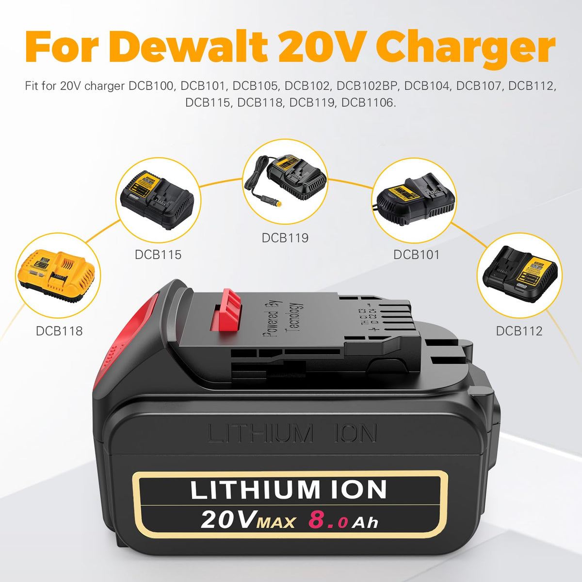 8000mAh Lithium Ion Battery Replacement (2 Pack) D39200