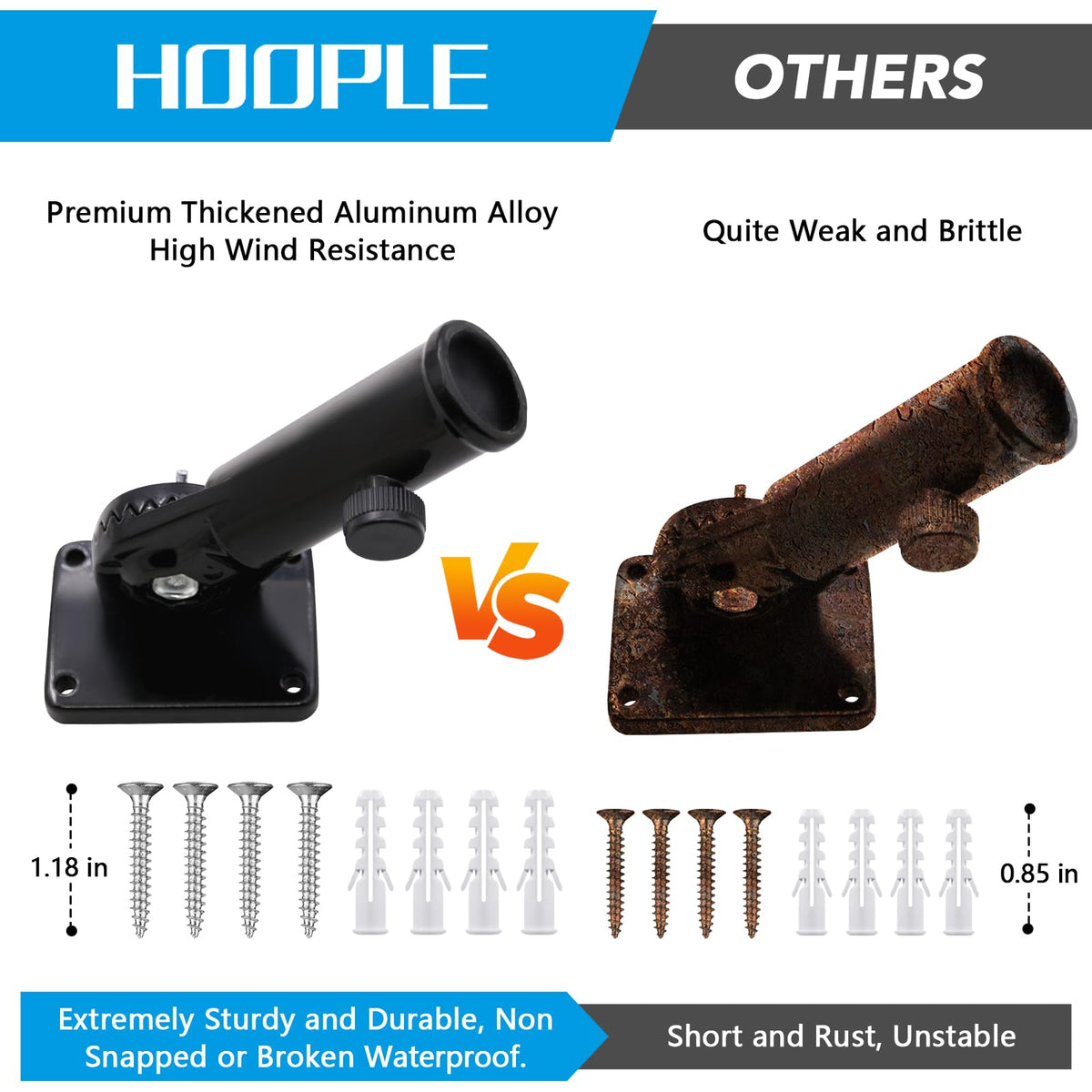 Adjustable Metal Flag Pole Holder S40998