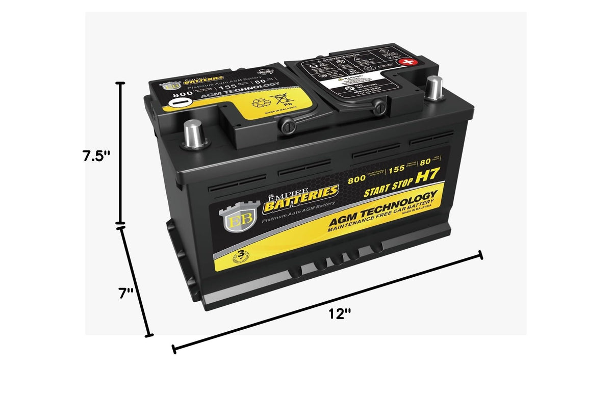 12v 80ah H7 Automotive Battery X778774