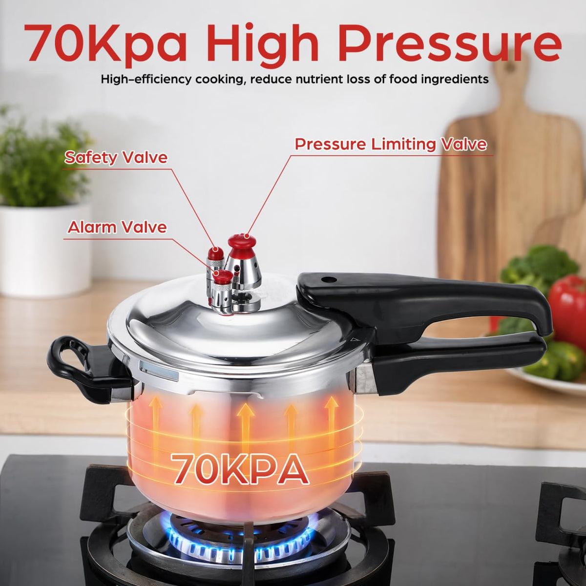 2L Aluminum Stovetop Pressure Cooker J387829