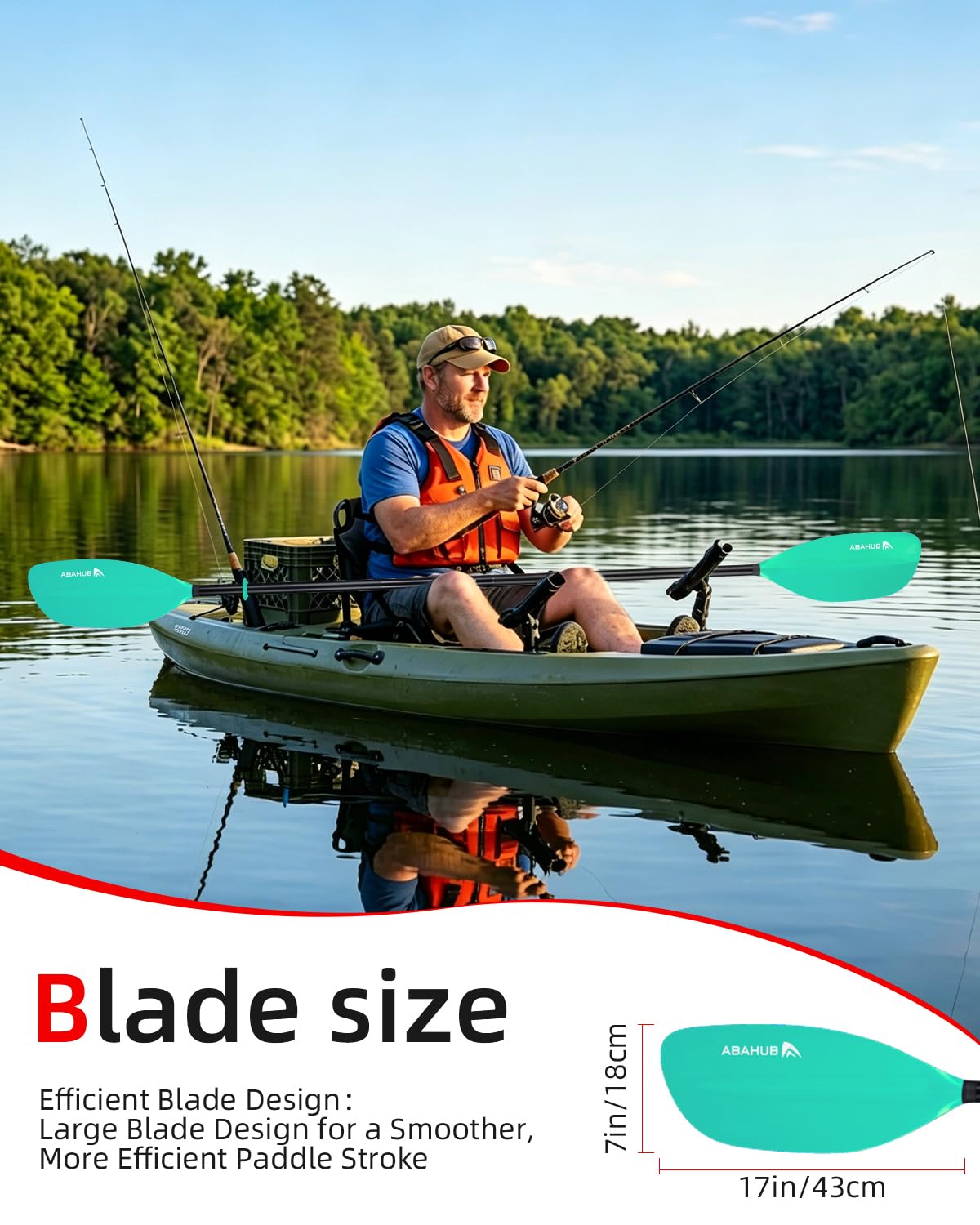 86in 2-Piece Aluminum Kayak Paddle L19536