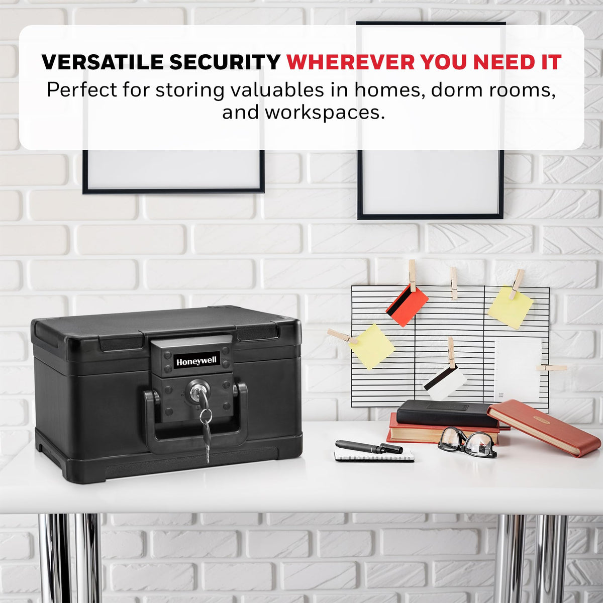 Small Black ABS Plastic Safe with Key Lock S11361