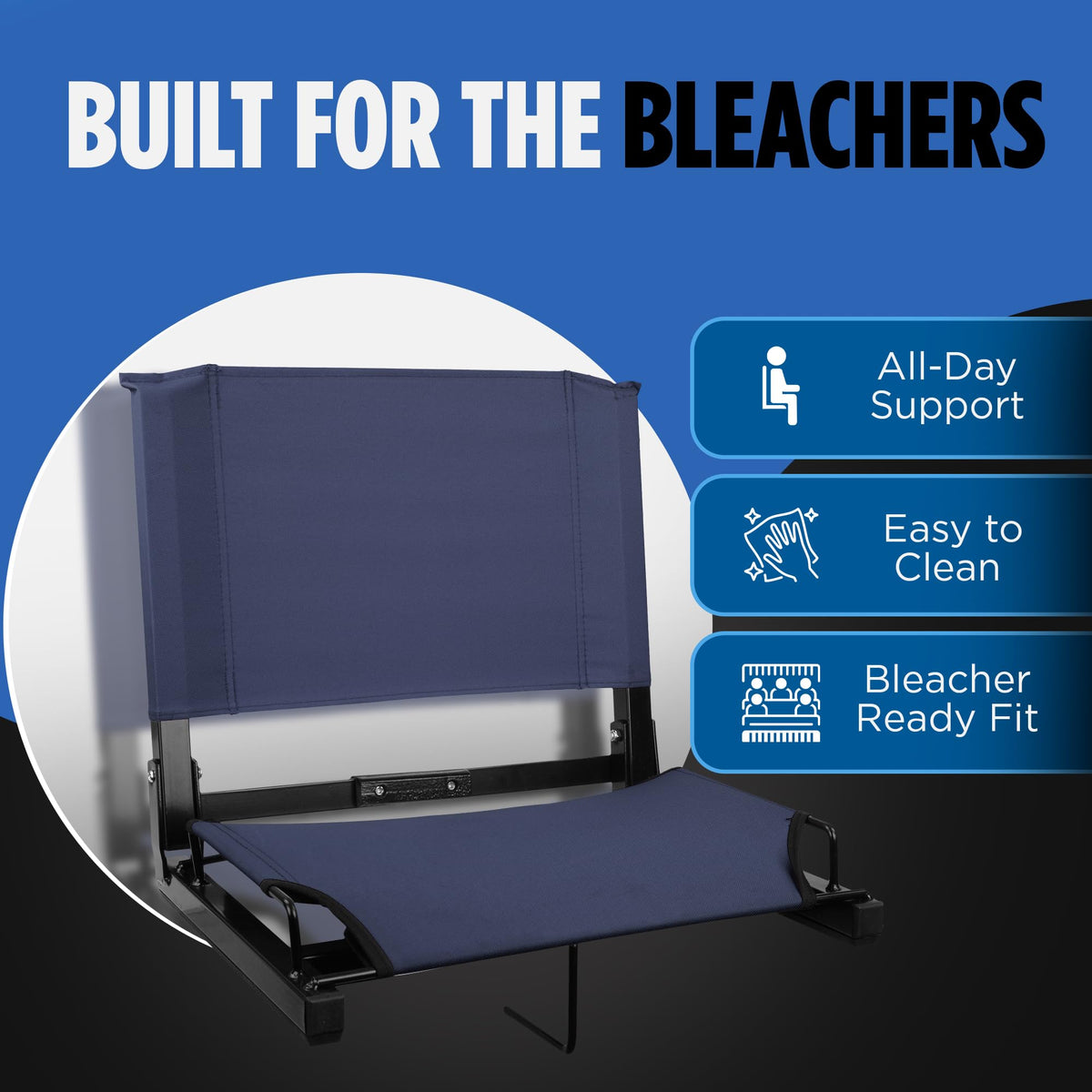 Bleacher Chairs with Back and Cushion I459465