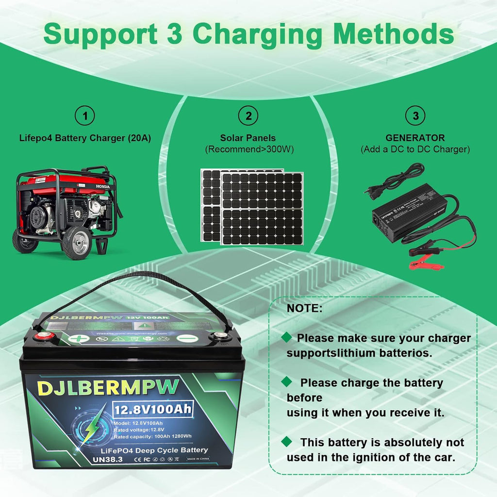 12.8V 100Ah LiFePO4 Lithium Battery M37655