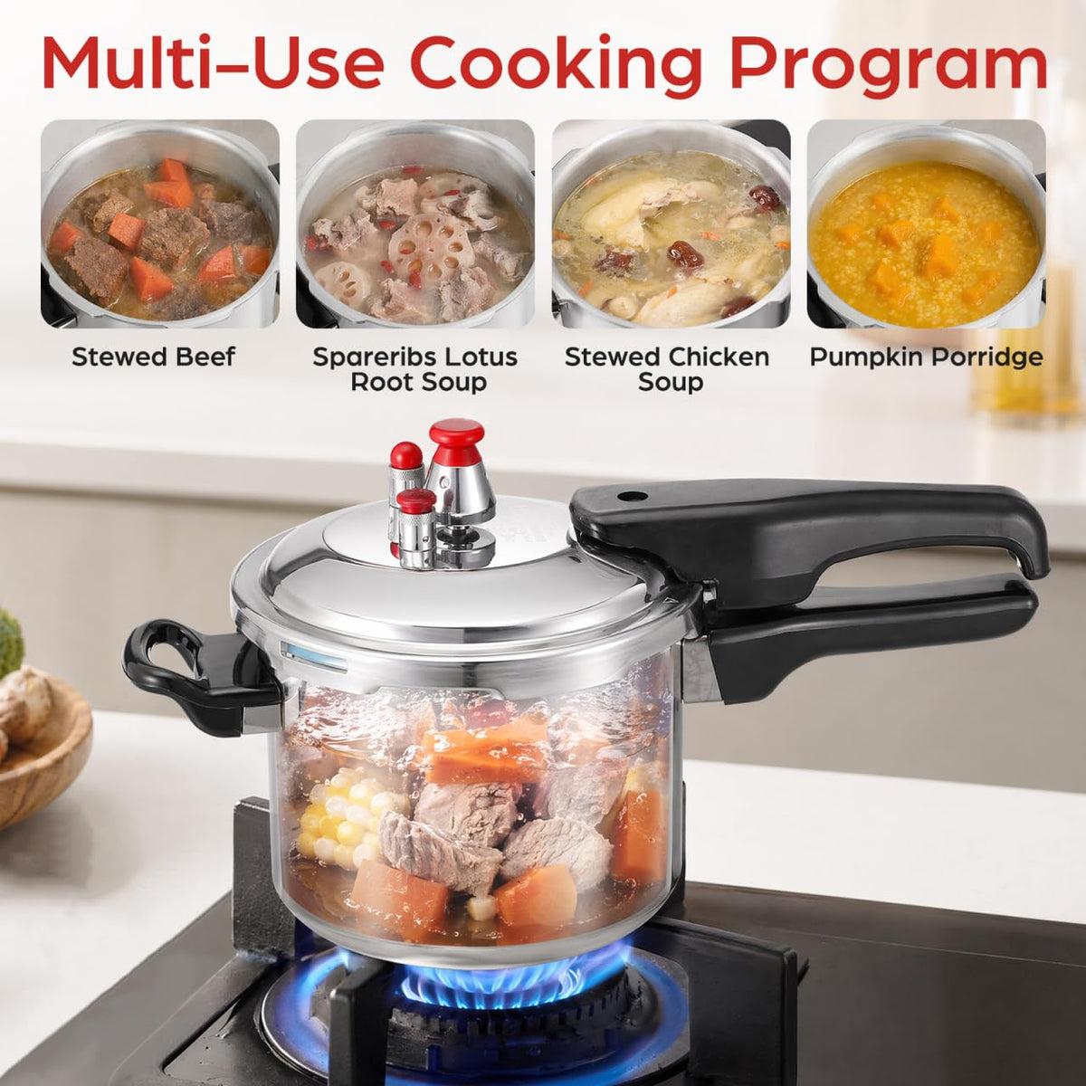 2L Aluminum Stovetop Pressure Cooker J387829