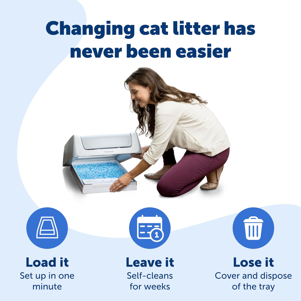 Disposable Crystal Cat Litter Tray, Fresh Scent, 3 Pack V333