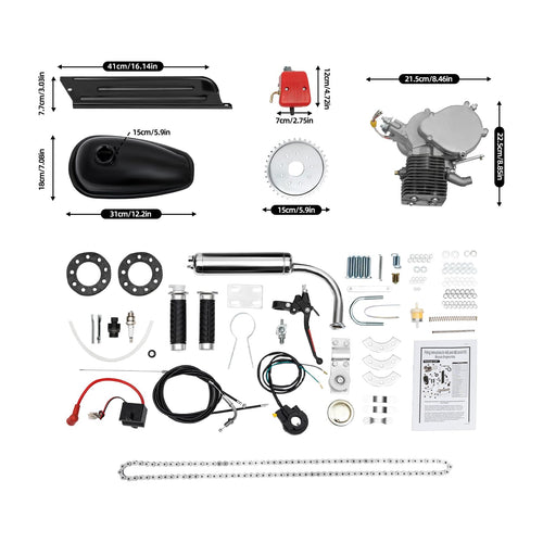 100cc 2-Stroke Gas Bicycle Motor Kit F842