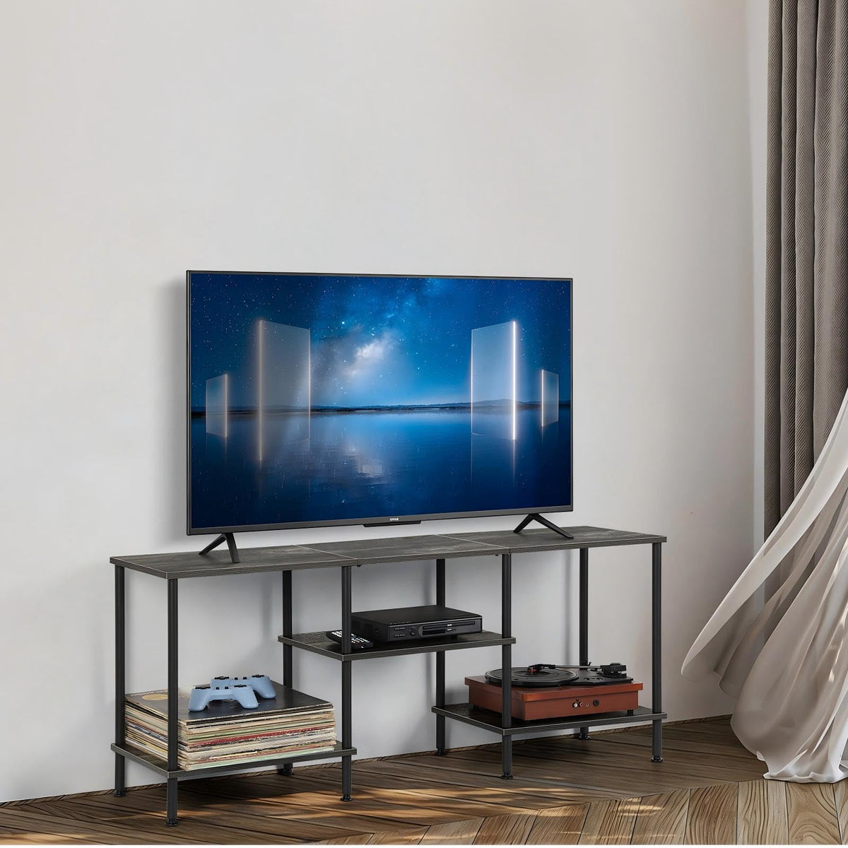 50 Inch Dark Grey TV Stand with Storage D5639