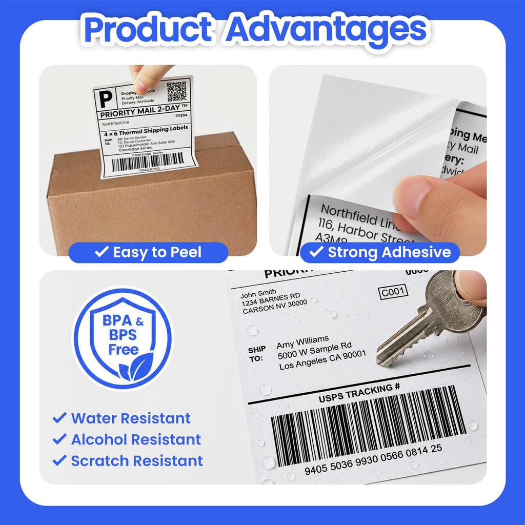 4x6 Thermal Shipping Labels Roll, 900 Labels V42618