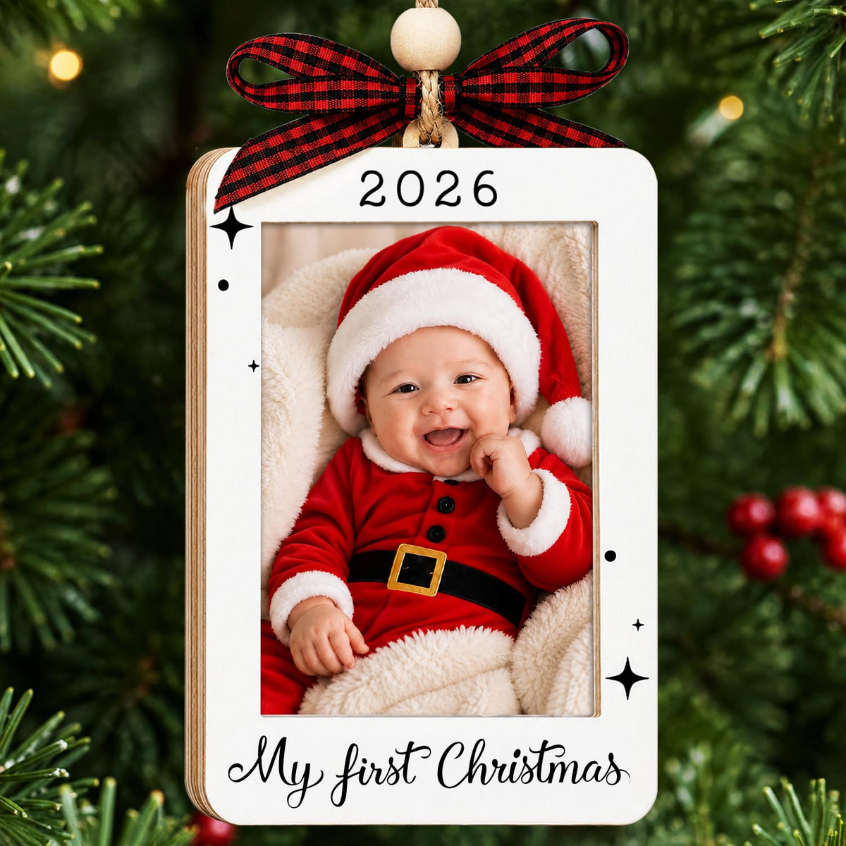 Baby's First Christmas Ornament 2026 Picture Frame F946