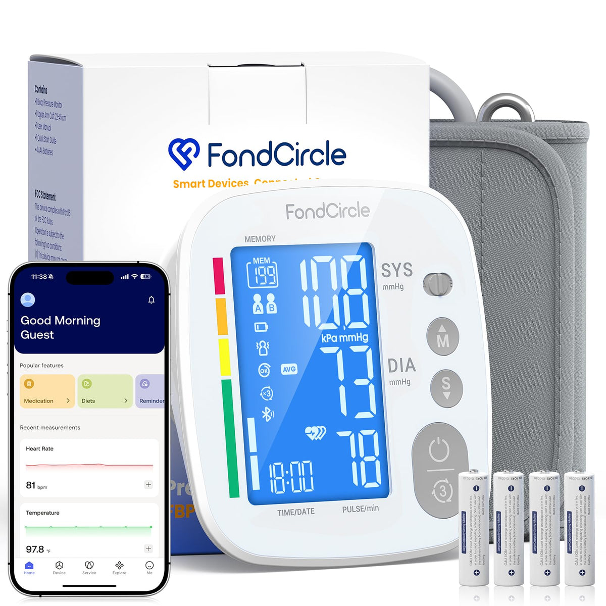 Digital Upper Arm Blood Pressure Monitor B43801