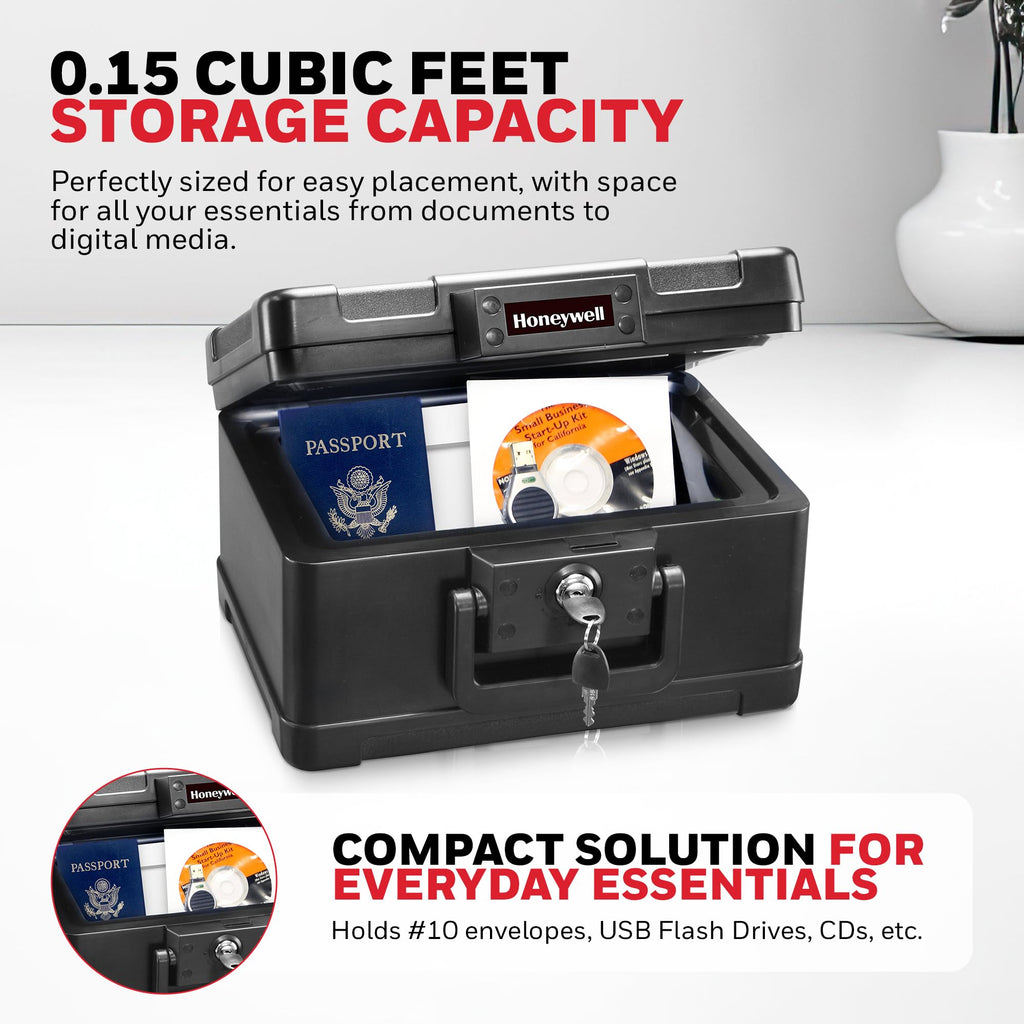 Small Black ABS Plastic Safe with Key Lock S11361